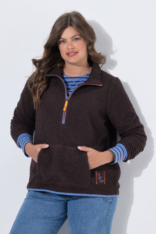 Teddy Fleece Half Zip Sweatshirt