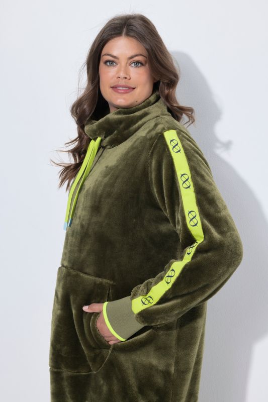 Plush Teddy Fleece Turtleneck Dress