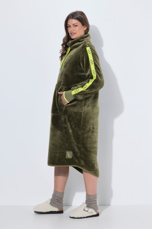 Plush Teddy Fleece Turtleneck Dress