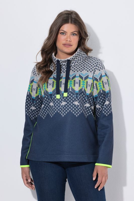 Maritime Alpine Stripe Turtleneck Sweater