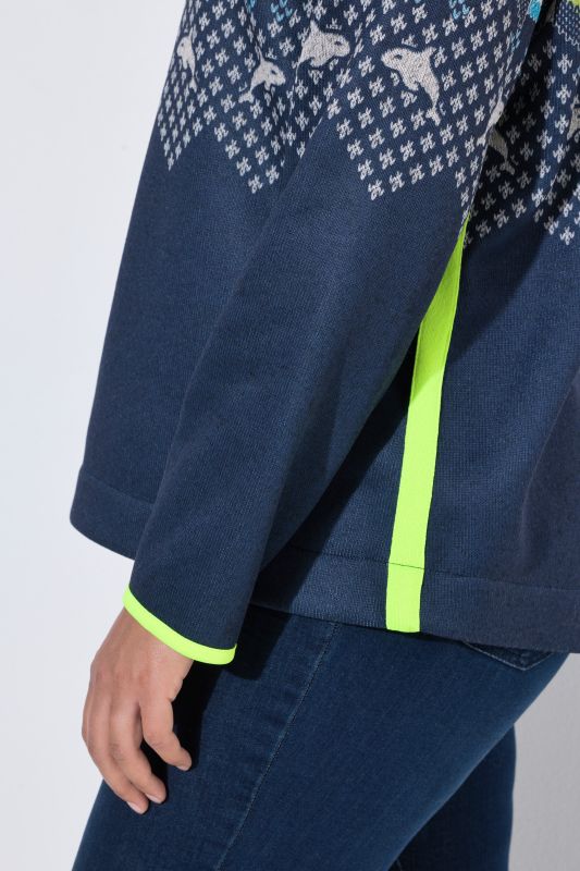 Maritime Alpine Stripe Turtleneck Sweater