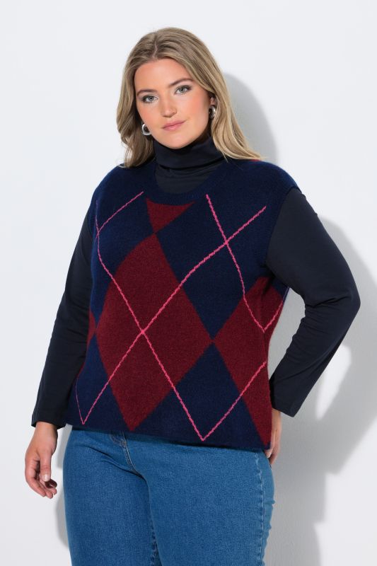 Argyle Wool-Blend Sweater Vest