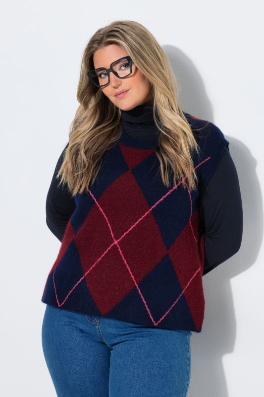 Argyle Wool-Blend Sweater Vest