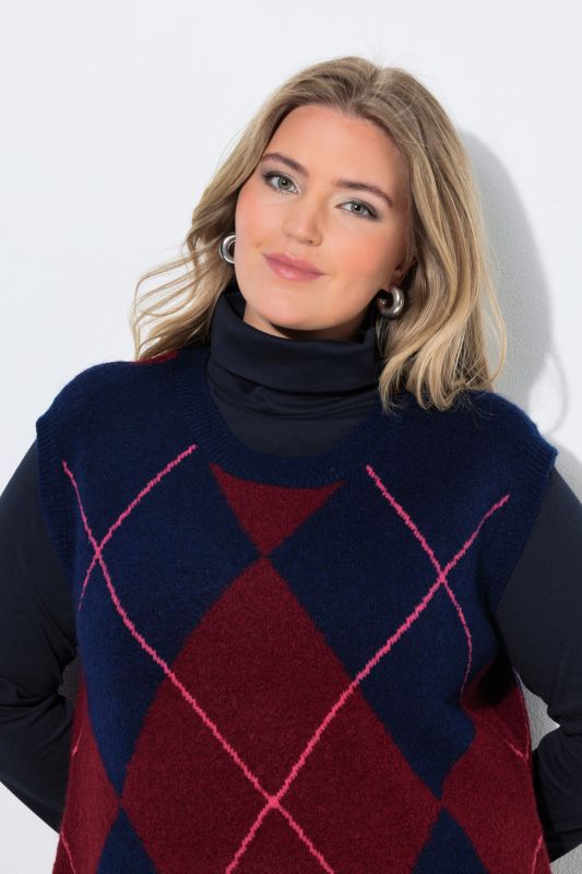 Argyle Wool-Blend Sweater Vest
