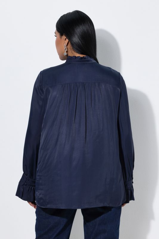 Collared Long Sleeve Blouse