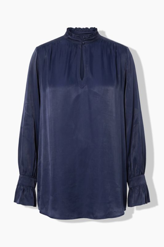 Collared Long Sleeve Blouse