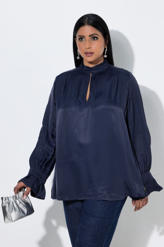 Collared Long Sleeve Blouse
