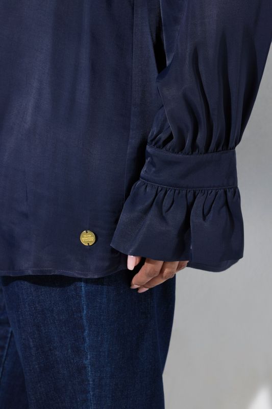 Collared Long Sleeve Blouse