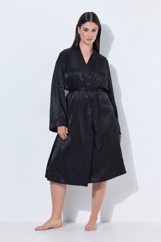 TruYou Satin Leopard Print Robe