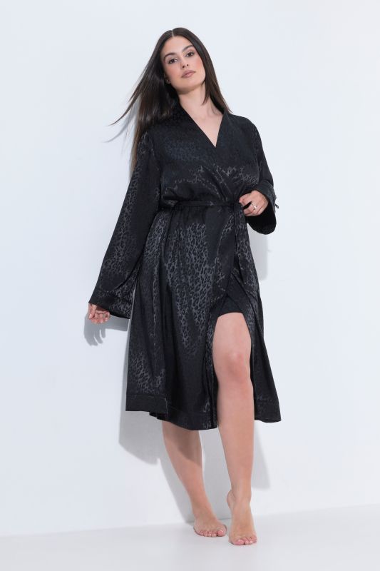 TruYou Satin Leopard Print Robe
