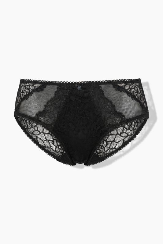 Lace Panel Microfiber Insert Panty