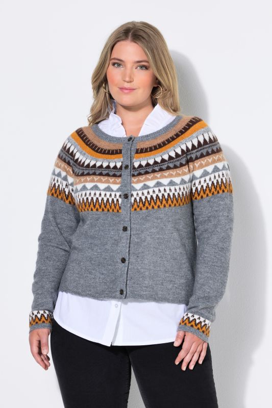 Alpine Striped Scoop Neck Cardigan