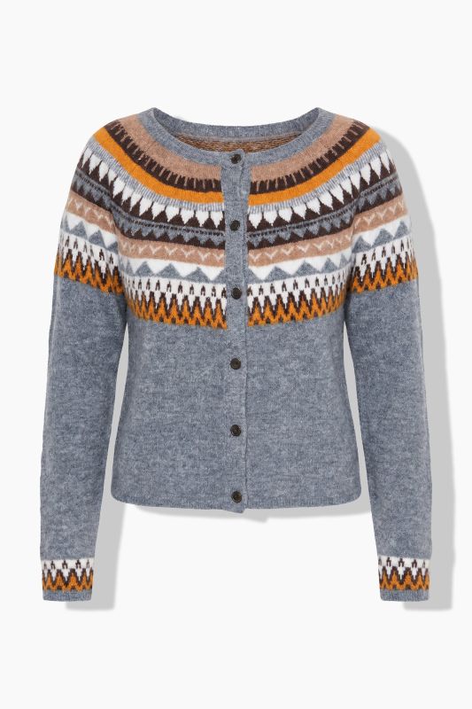 Alpine Striped Scoop Neck Cardigan