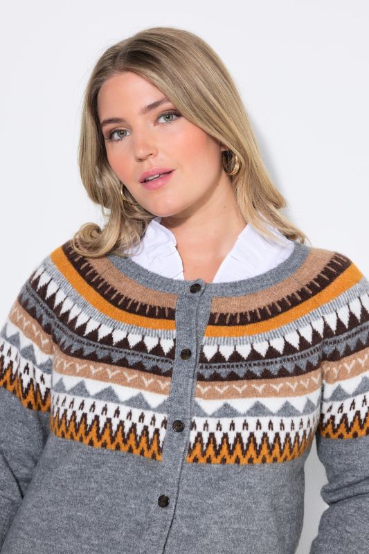 Alpine Striped Scoop Neck Cardigan
