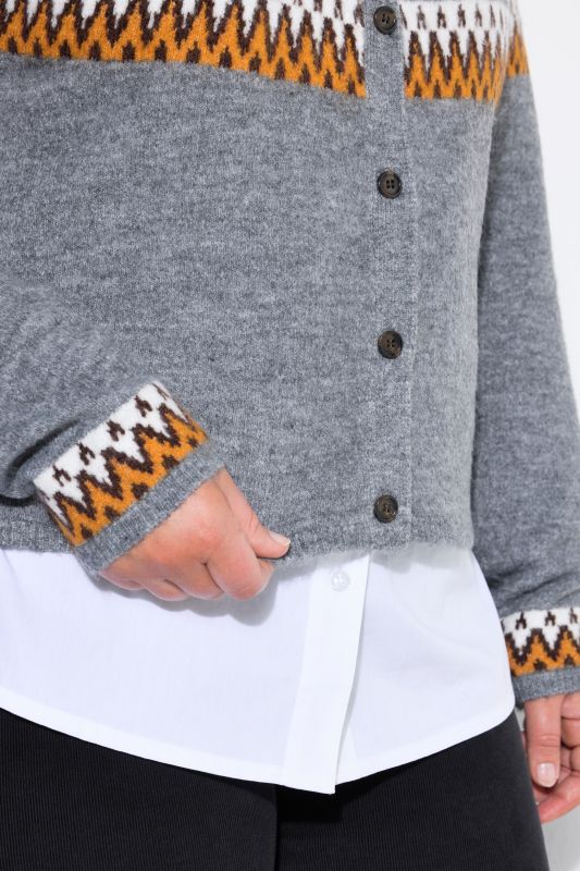 Alpine Striped Scoop Neck Cardigan