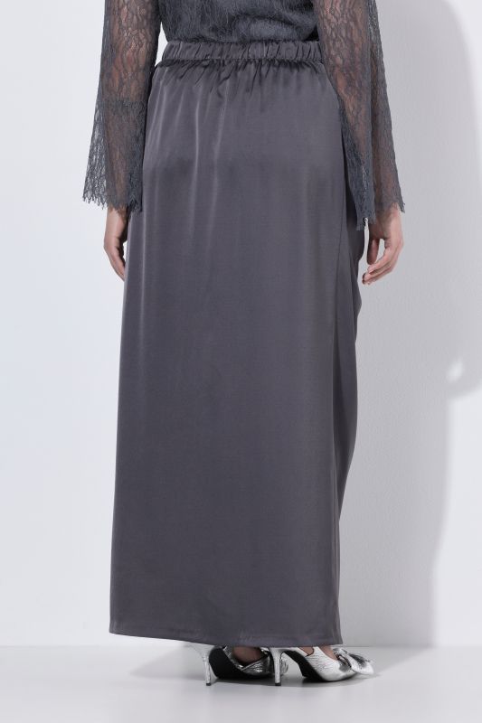 Draped Satin Maxi Skirt