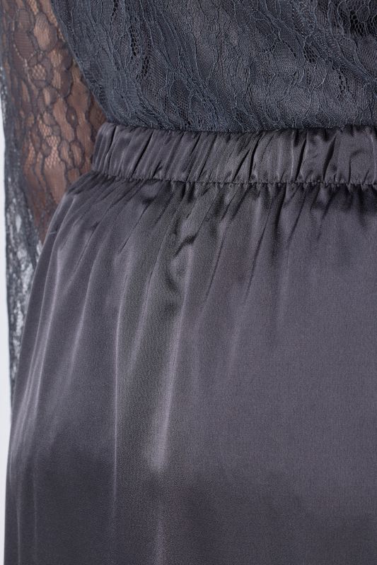 Draped Satin Maxi Skirt
