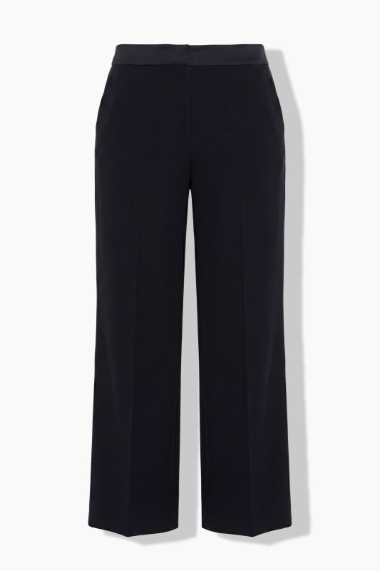 Satin Side Stripe Elastic Waist Pants