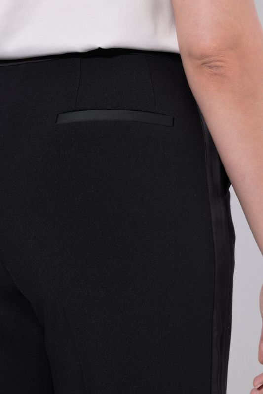 Satin Side Stripe Elastic Waist Pants