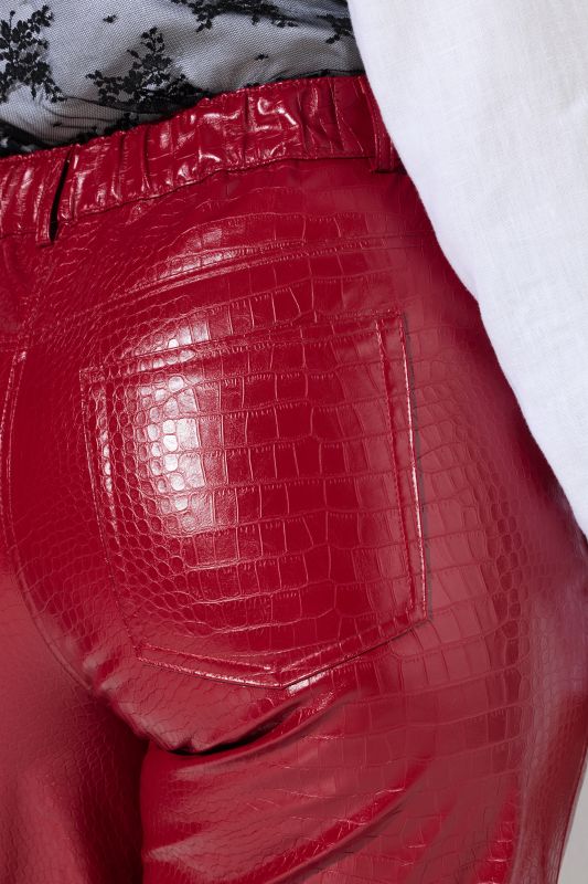 Faux Crocodile Leather Pants
