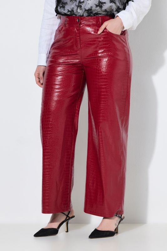 Faux Crocodile Leather Pants