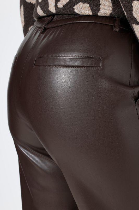 Long Faux Leather Wide Leg Shorts