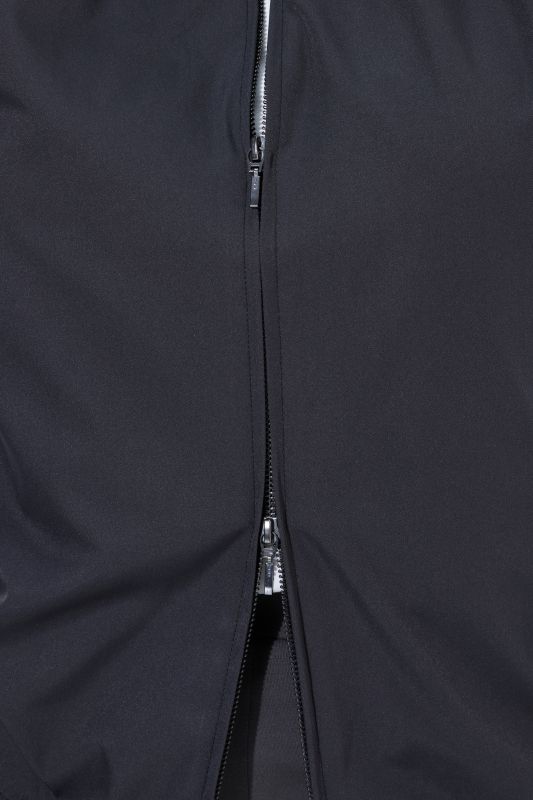 Pleated Neckline Zip-Up Blouson Jacket