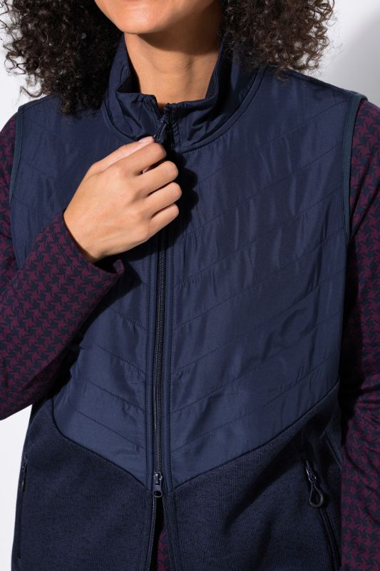 Quilted Fleece Hybrid Vest