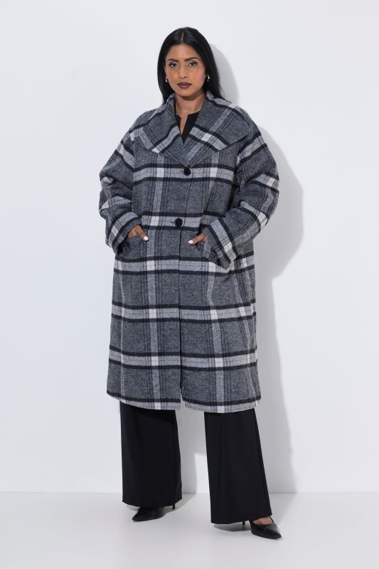Wool-Blend Oversized Asymmetric Coat
