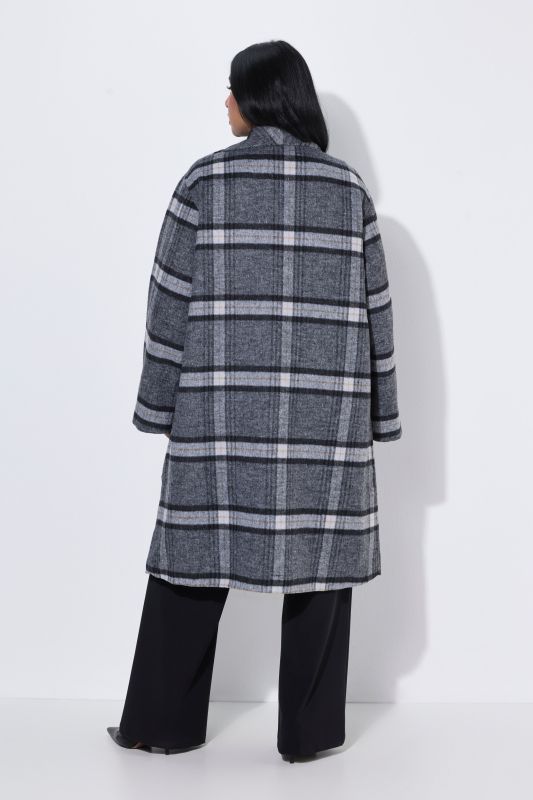 Wool-Blend Oversized Asymmetric Coat