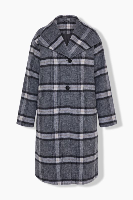Wool-Blend Oversized Asymmetric Coat