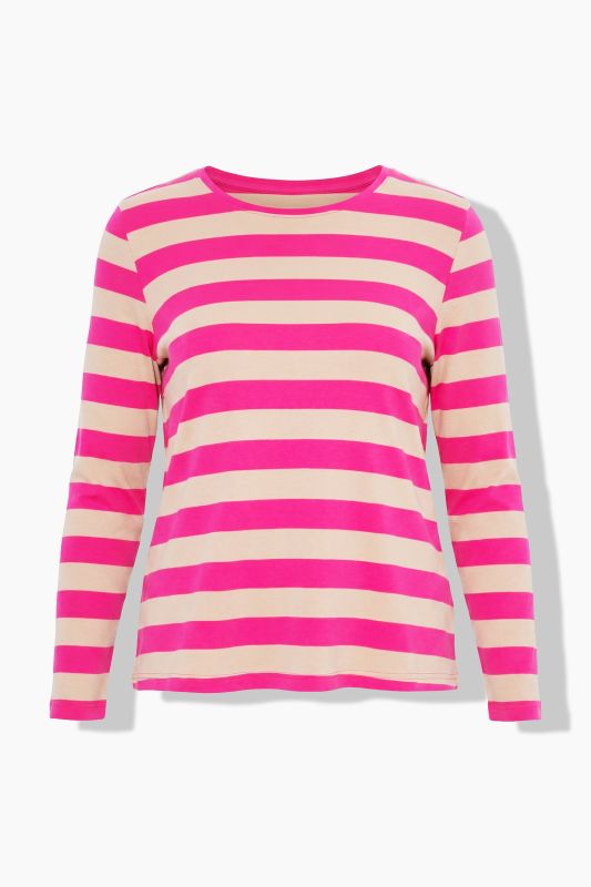 Striped Long Sleeve Crew Neck Tee