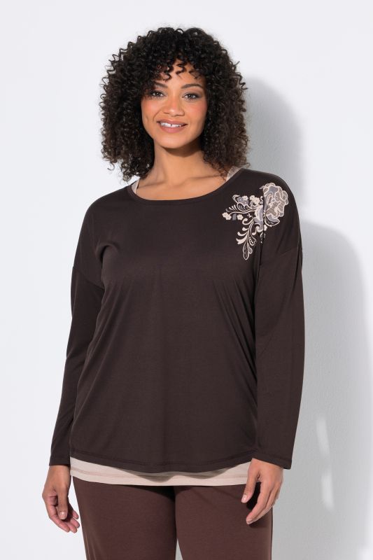 Floral Print Yoga Long Sleeve Top