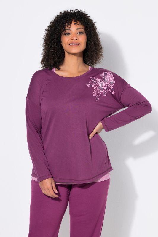 Floral Print Yoga Long Sleeve Top