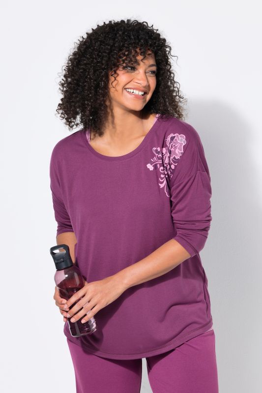 Floral Print Yoga Long Sleeve Top