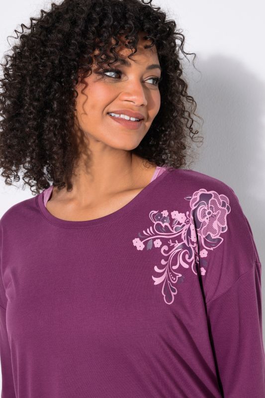 Floral Print Yoga Long Sleeve Top