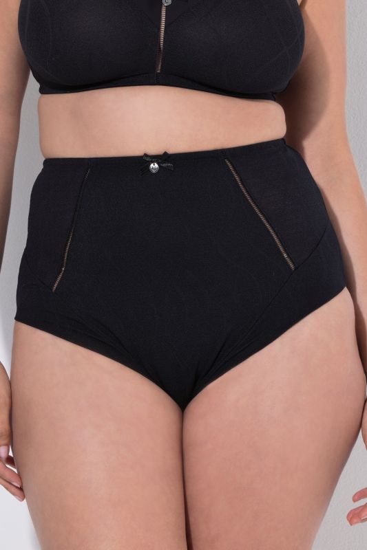 Lace Detail Stretch Microfiber High Rise Panty