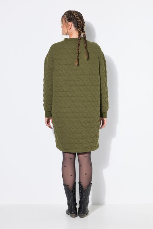 Sweat mini dress, oversized, HEART quilting