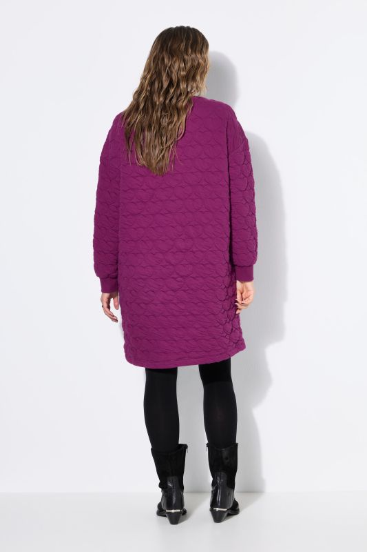 Sweat mini dress, oversized, HEART quilting