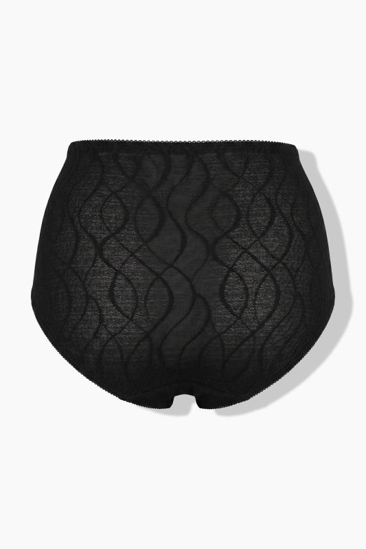 Lace Detail Stretch Microfiber High Rise Panty