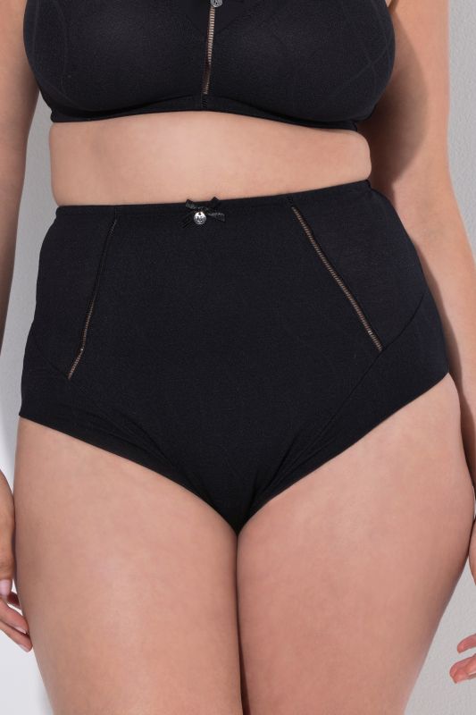 Lace Detail Stretch Microfiber High Rise Panty
