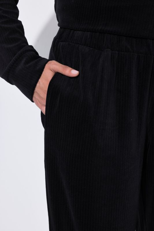Textured Stripe Wide Leg Marlene Fit Stretch Knit Lounge Pants