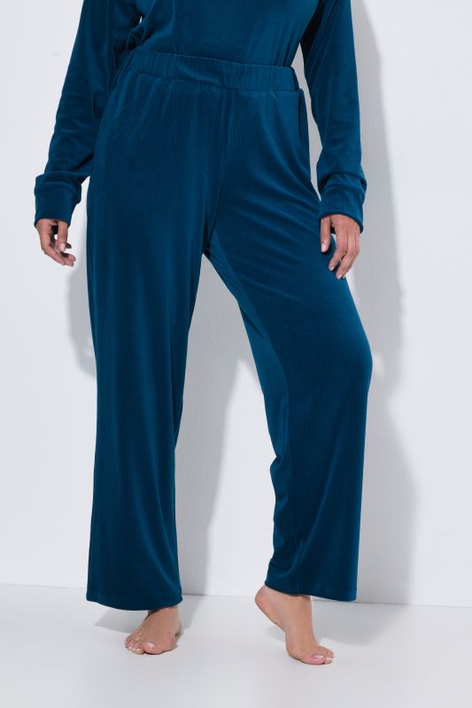 Textured Stripe Wide Leg Marlene Fit Stretch Knit Lounge Pants