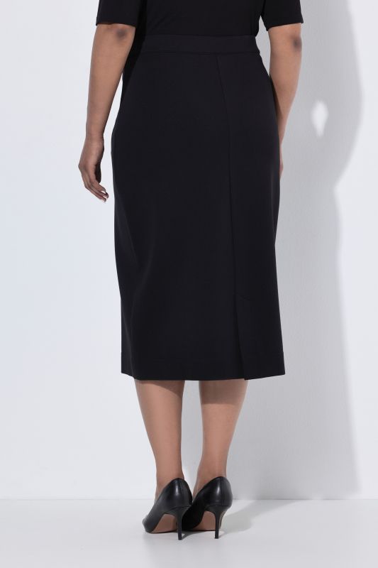 Straight Elastic Waist Stretch Knit Skirt