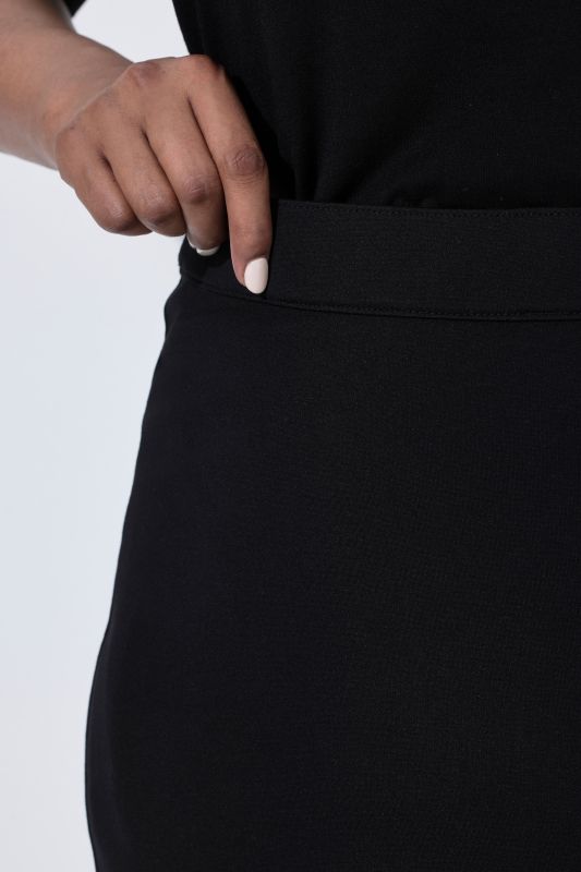 Straight Elastic Waist Stretch Knit Skirt