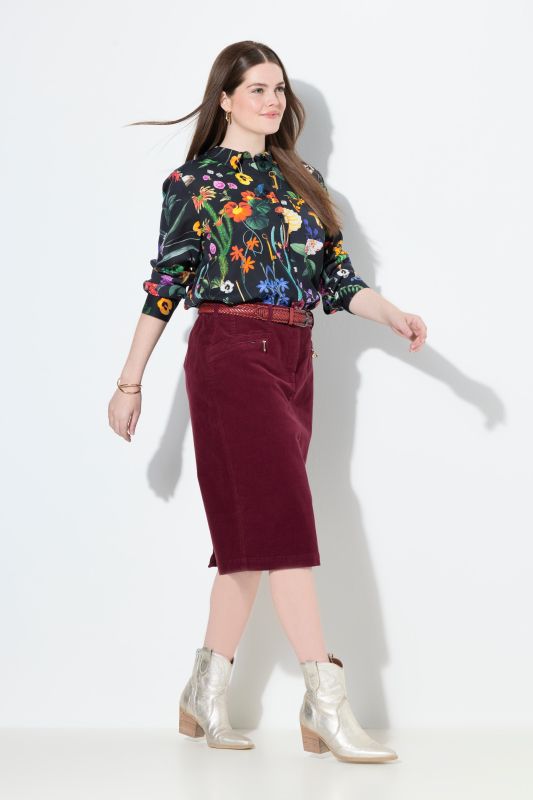 Corduroy Midi Skirt