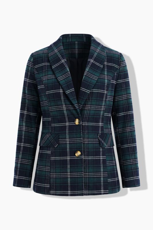 Plaid Longline Blazer