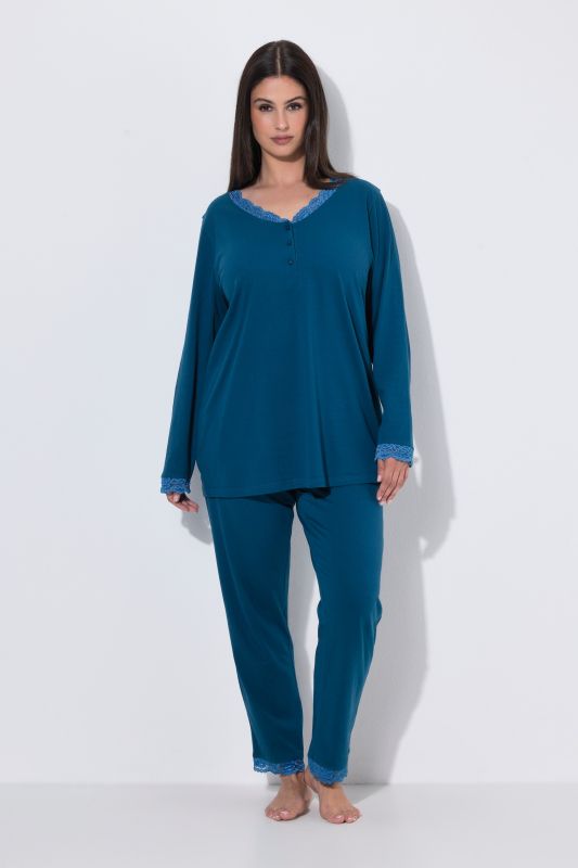 Lace Trimmed Pajama Set