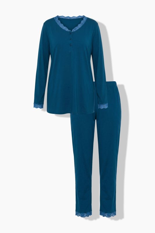 Lace Trimmed Pajama Set