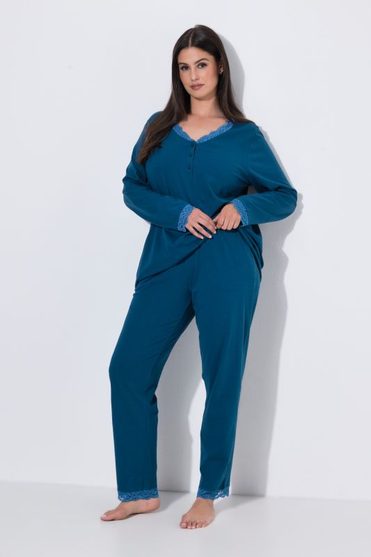 Lace Trimmed Pajama Set